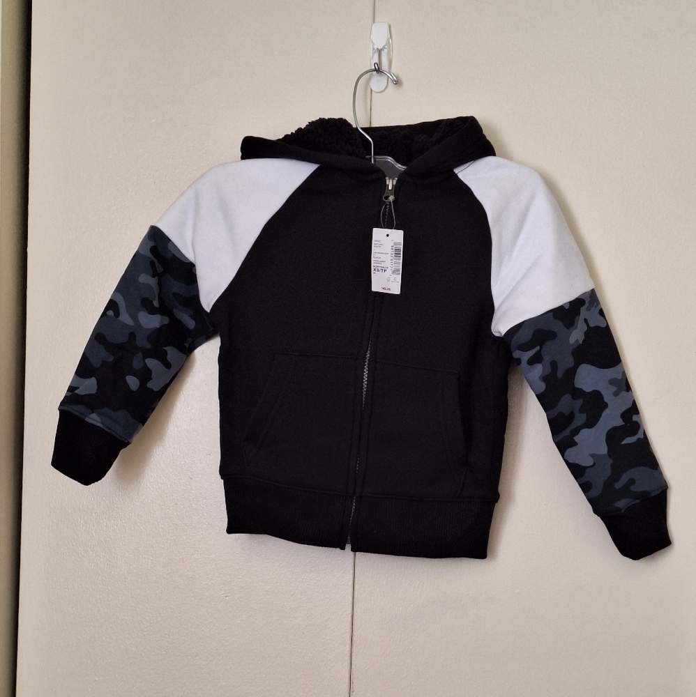 CHILDRENS Place Colorblock Camo Fleece Jacket